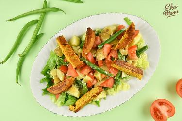 Aardappel-sperziebonen salade